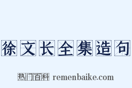 徐文长全集造句是什么意思的图片